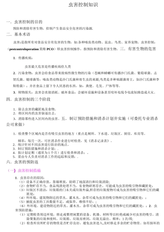 虫害控制知识