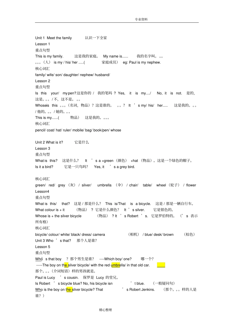 新概念青少版1A知识点_第1页