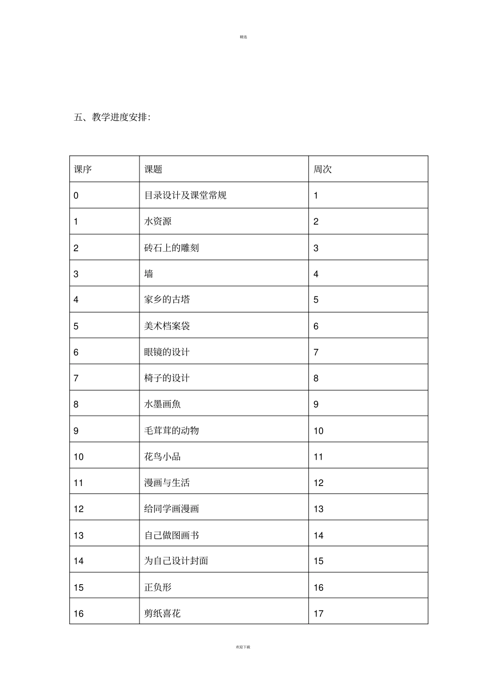 新浙美版四年级上册美术教学计划_第3页