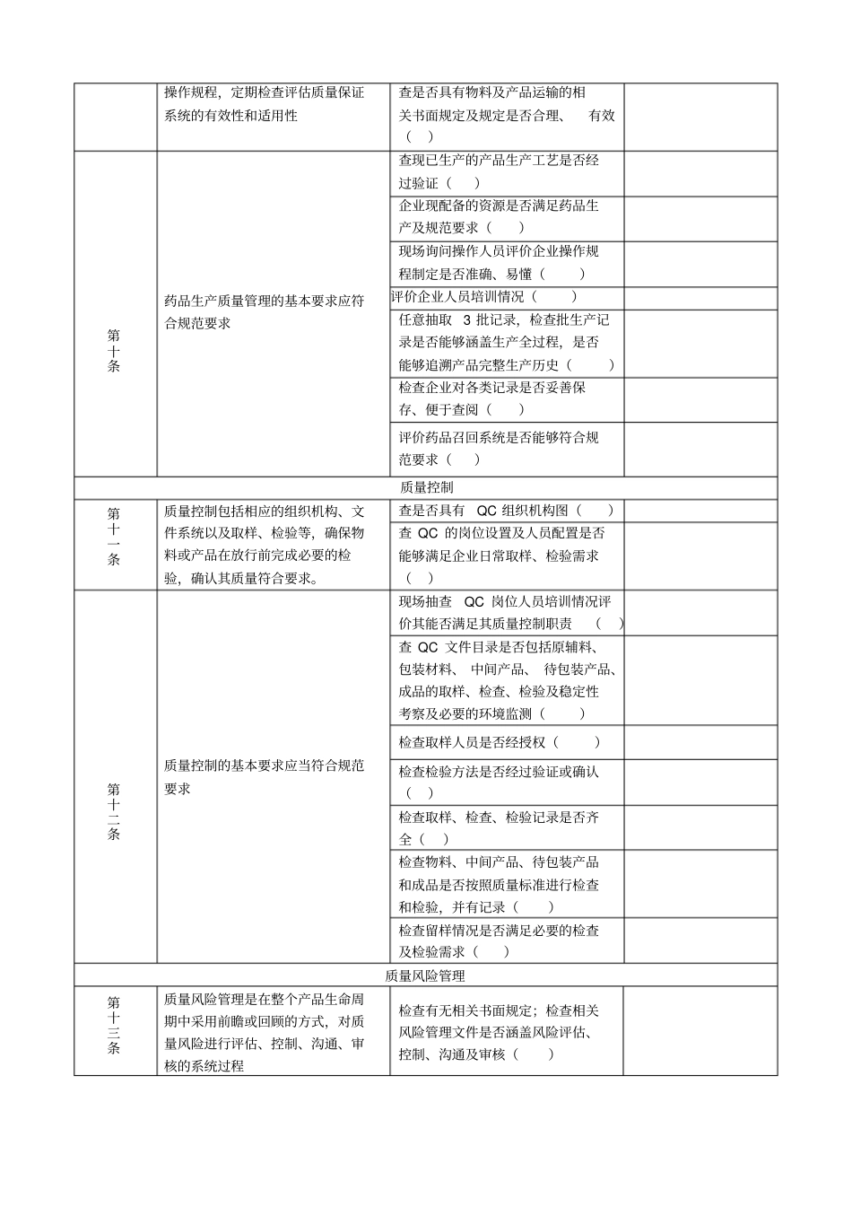 新版GMP自检检查表_第2页