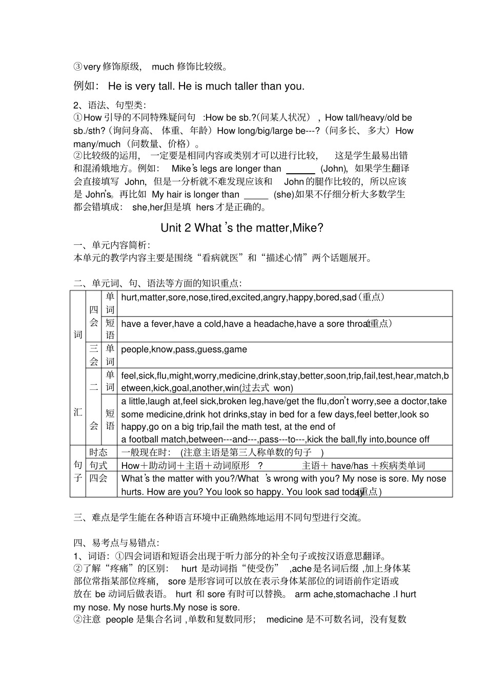 新版PEP小学小学六年级下册知识点总结_第2页