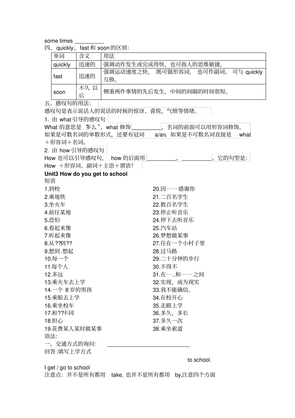 新版新目标英语七年级下册知识点总结默写版_第3页