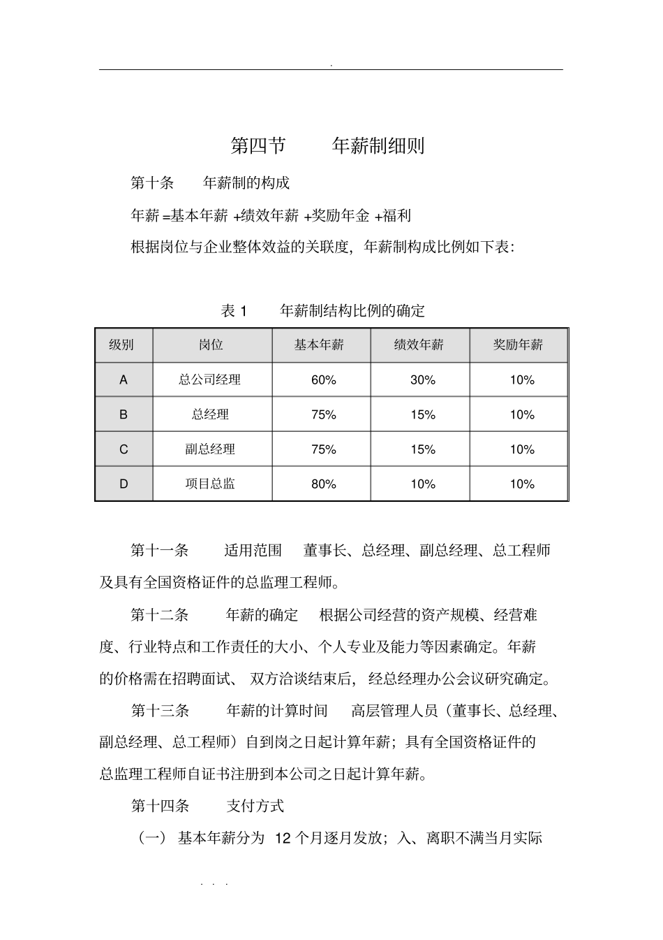 新版赣洪监理公司薪酬管理制度汇编_第3页