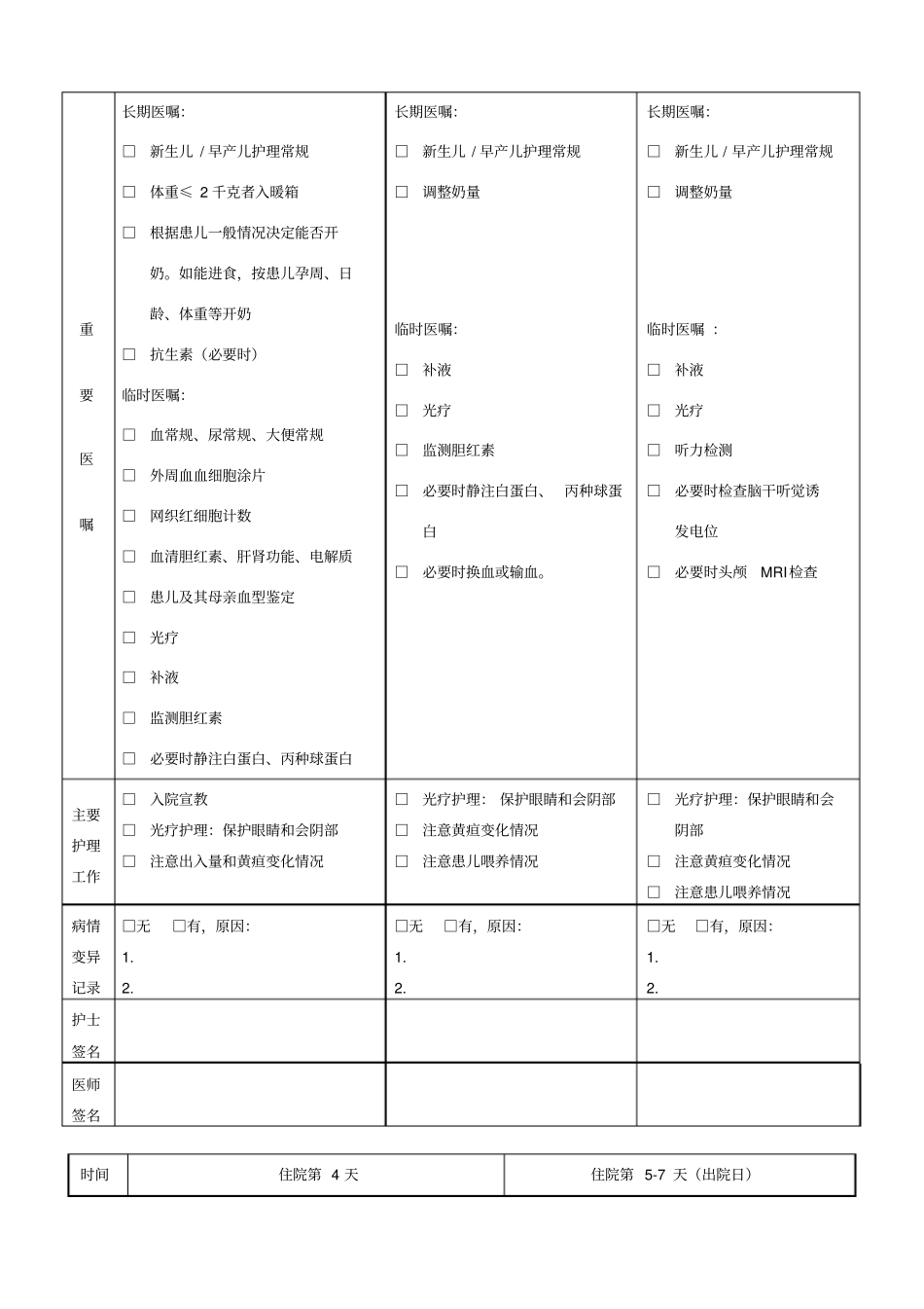 新生儿病理性黄疸临床路径_第3页