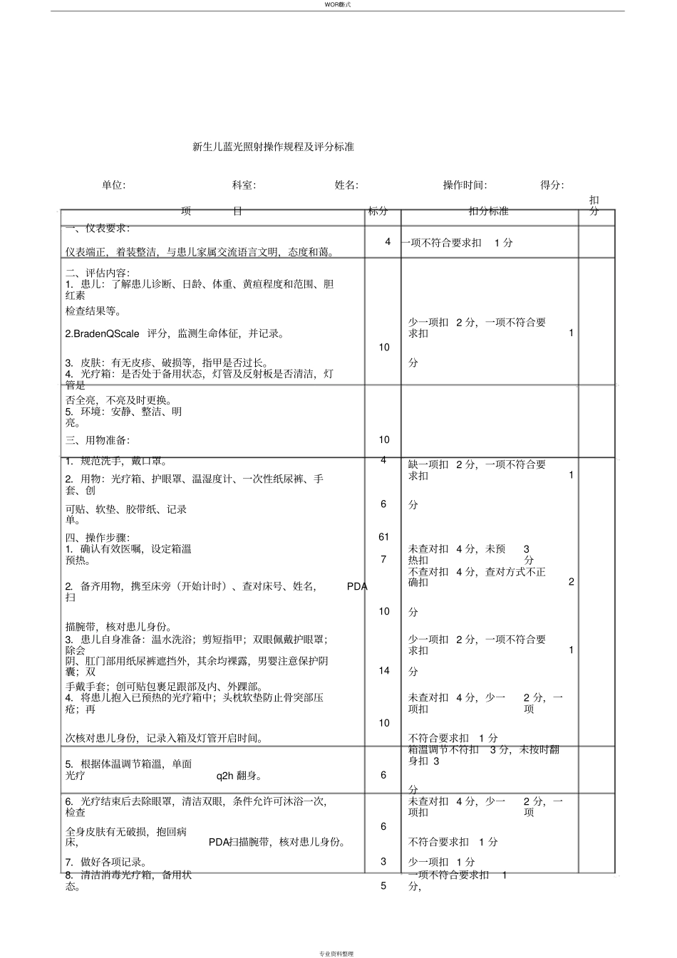 新生儿蓝光照射流程_第2页