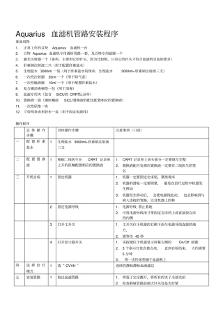 新百特血滤操作程序新1