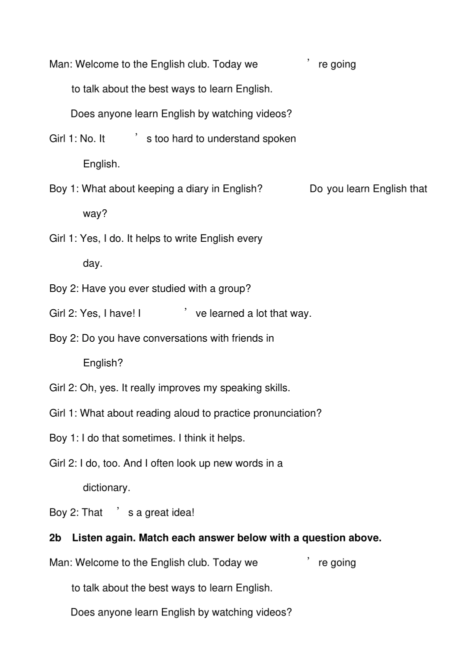 新目标九年级英语unit精选unit听力材料和翻译_第2页