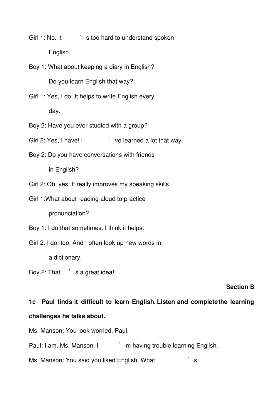 新目标九年级英语unit精选unit听力材料和翻译_第3页