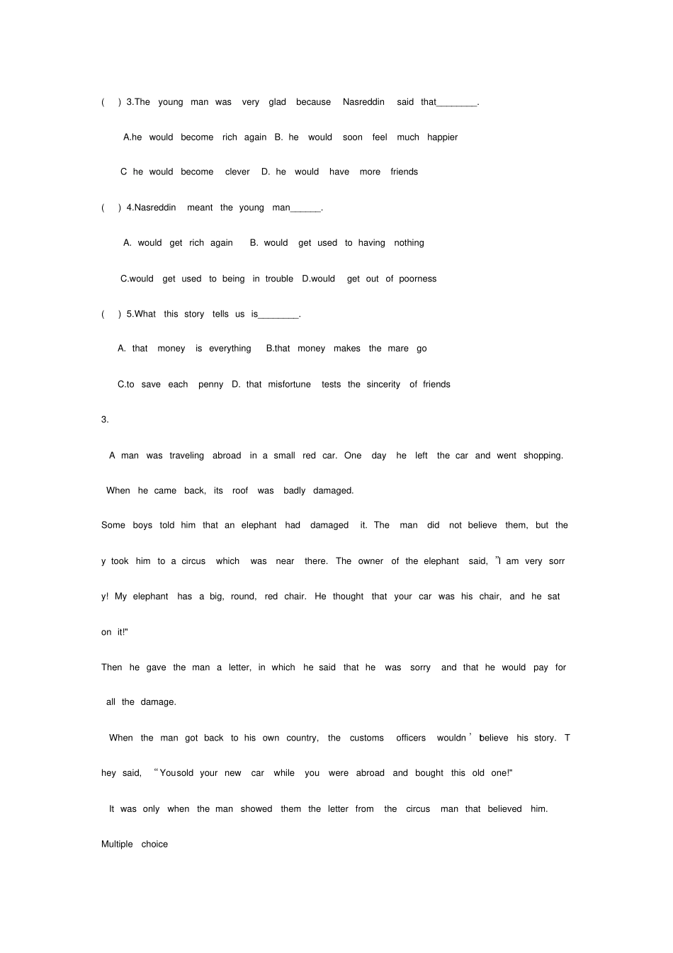 新目标八年级下学期英语阅读练习_第3页