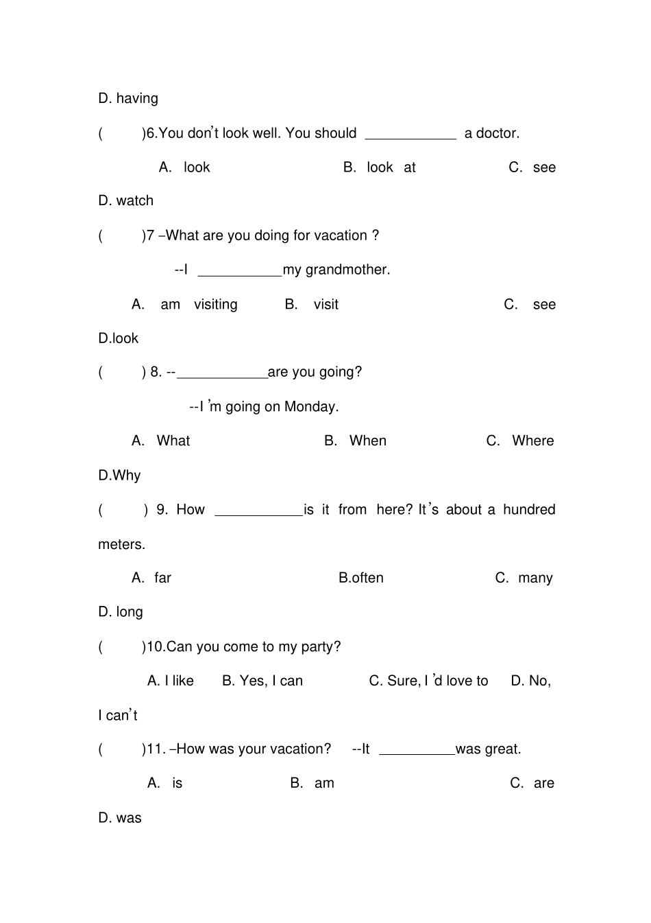 新目标八年级英语上学期期末测试试卷_第3页