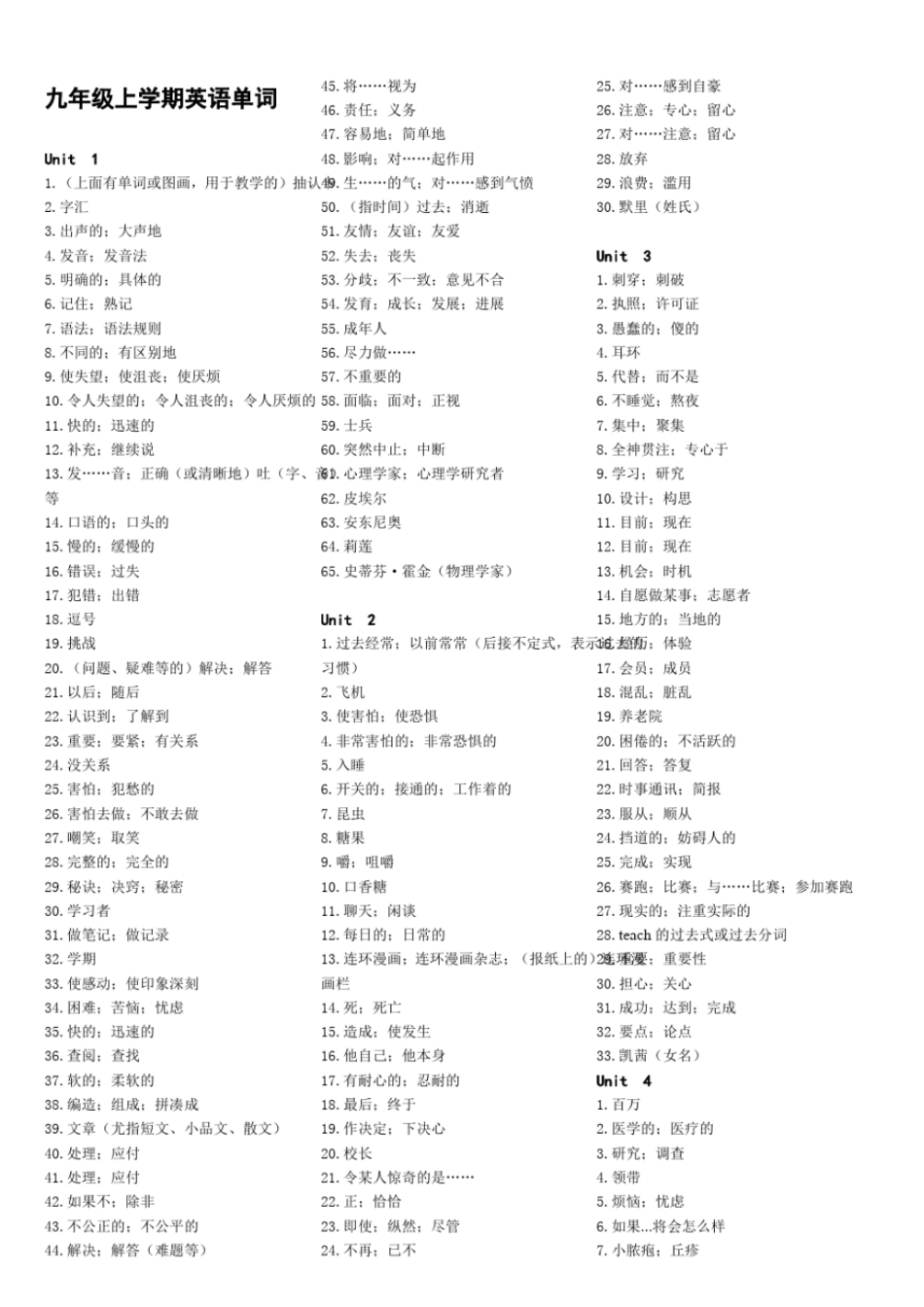 新目标英语七--九年级单词默写_第1页