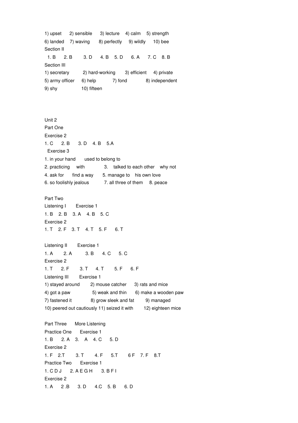 新编大学英语视听说教程3听力标准答案_第2页