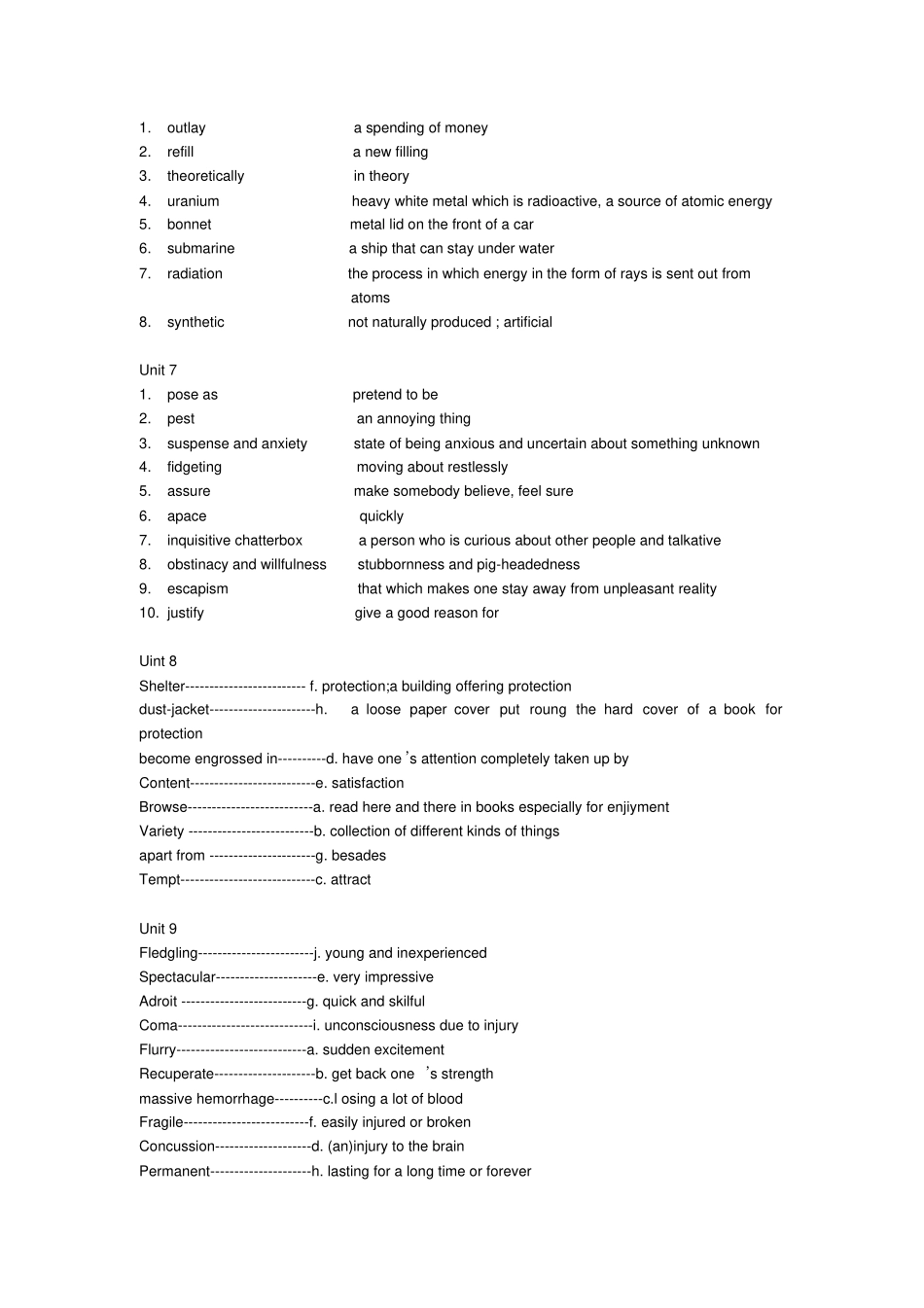 新编英语教程3Unit110练习册110课答案及书本连词题_第2页