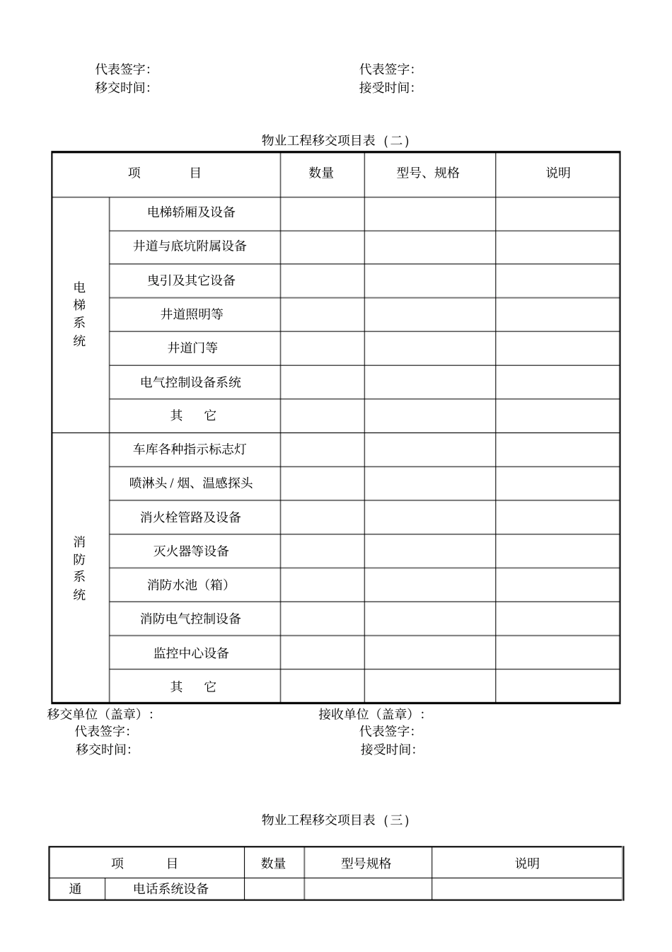新老物业移交表格全套-x_第2页