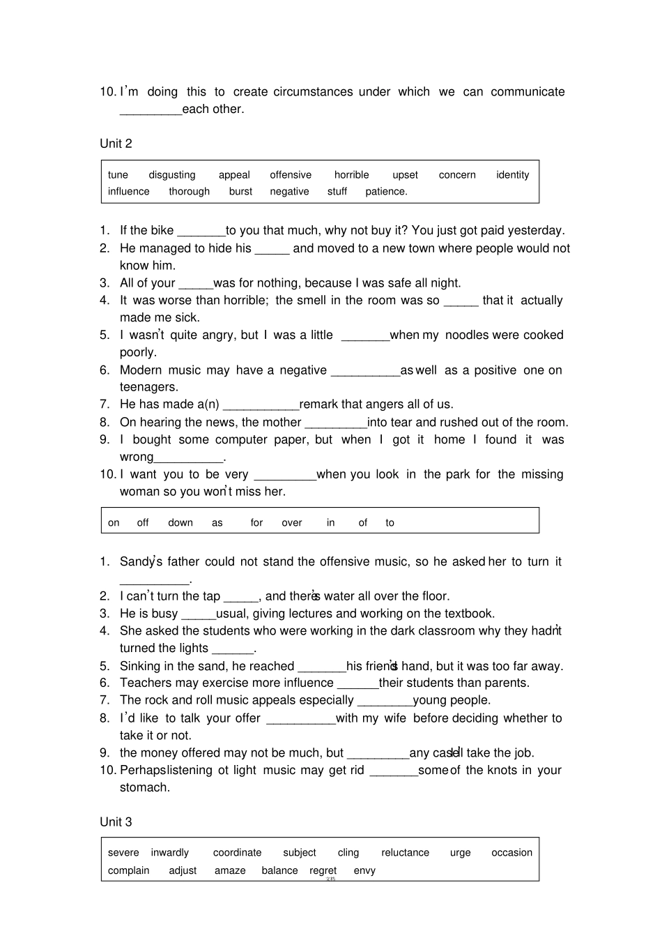 新视野大学英语1课后练习复习_第2页