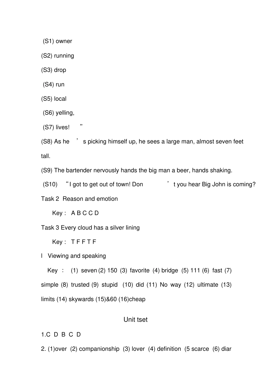新视野大学英语视听说教程4第二版答案含unittest_第2页