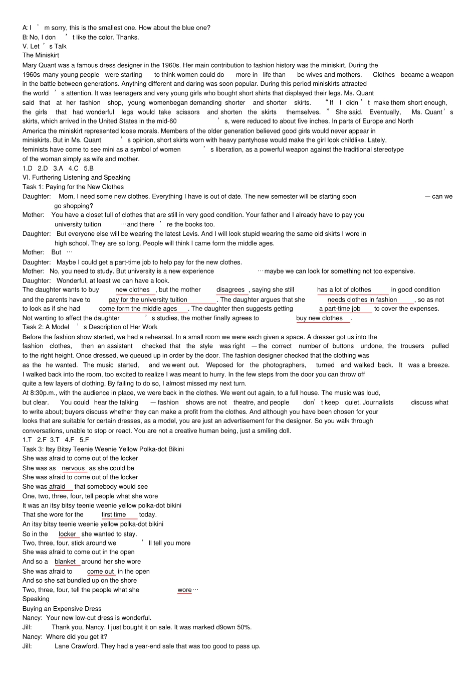 新视野大学英语视听说教程2原文及答案Unit6_第3页