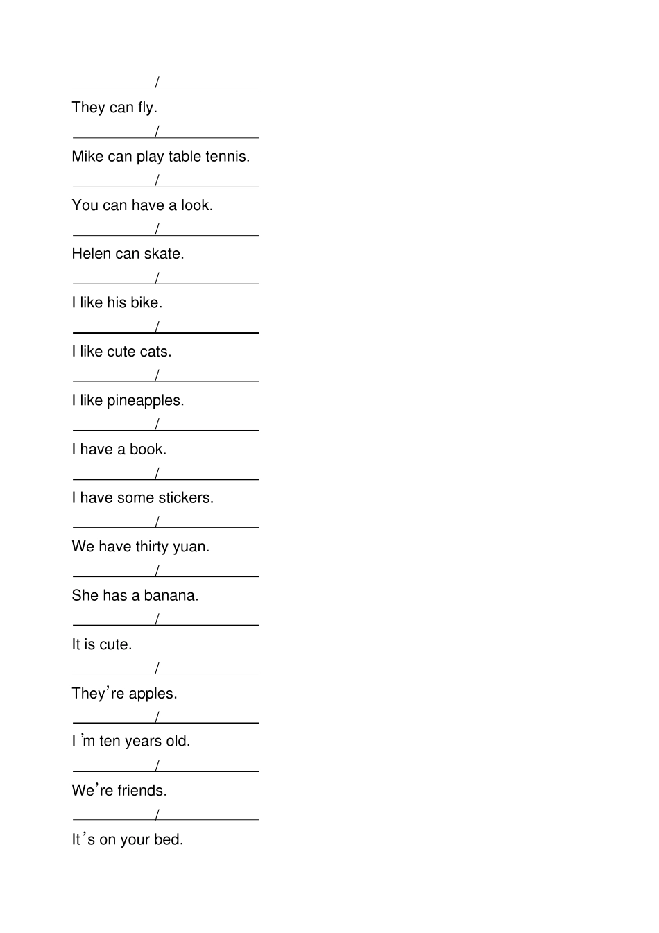 新译林版小学四年级英语上册A句型专项练习题_第3页