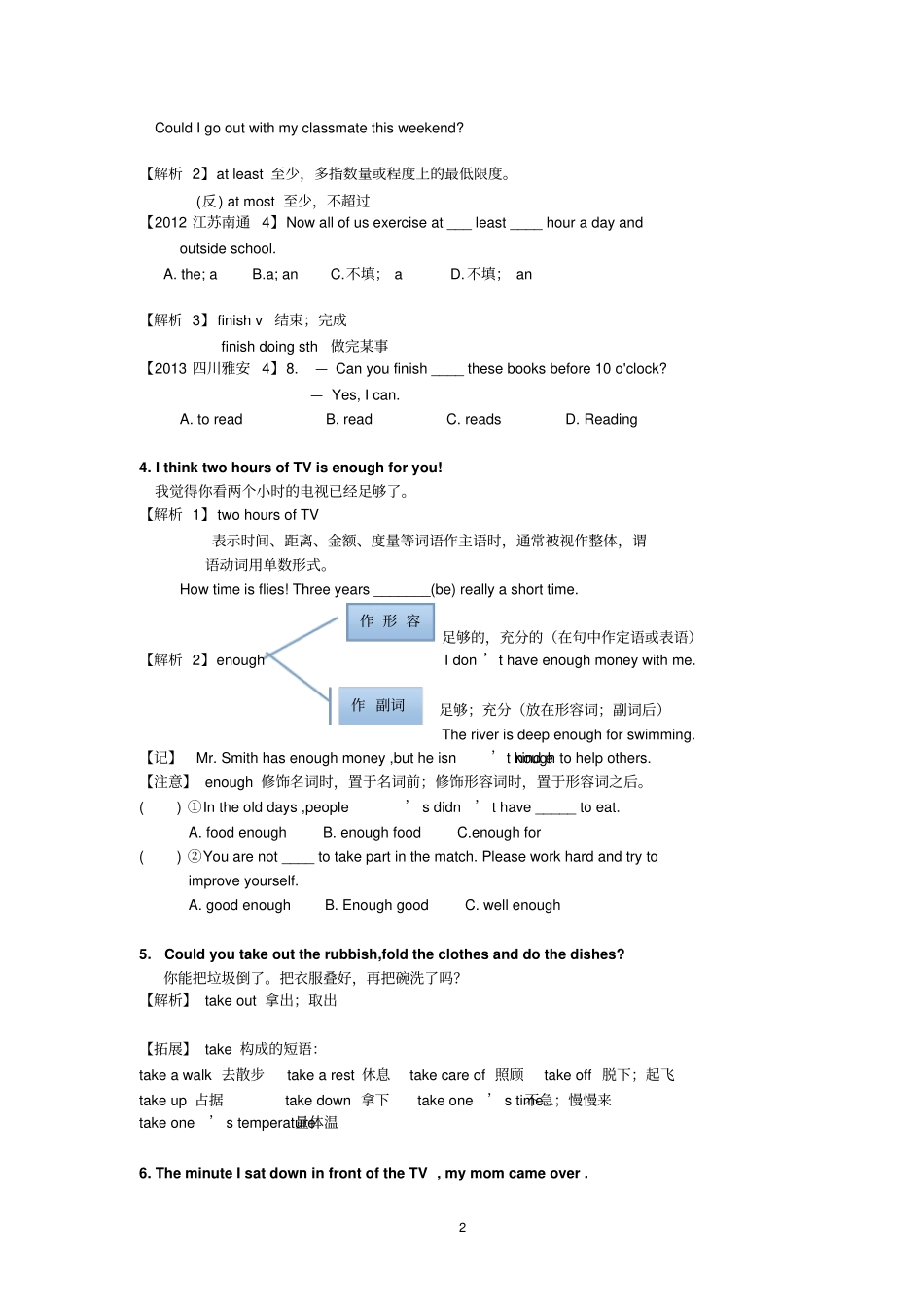 新课标八年级下册Unit3Couldyoupleasecleanyourroom知识点详解及练习汇编_第2页