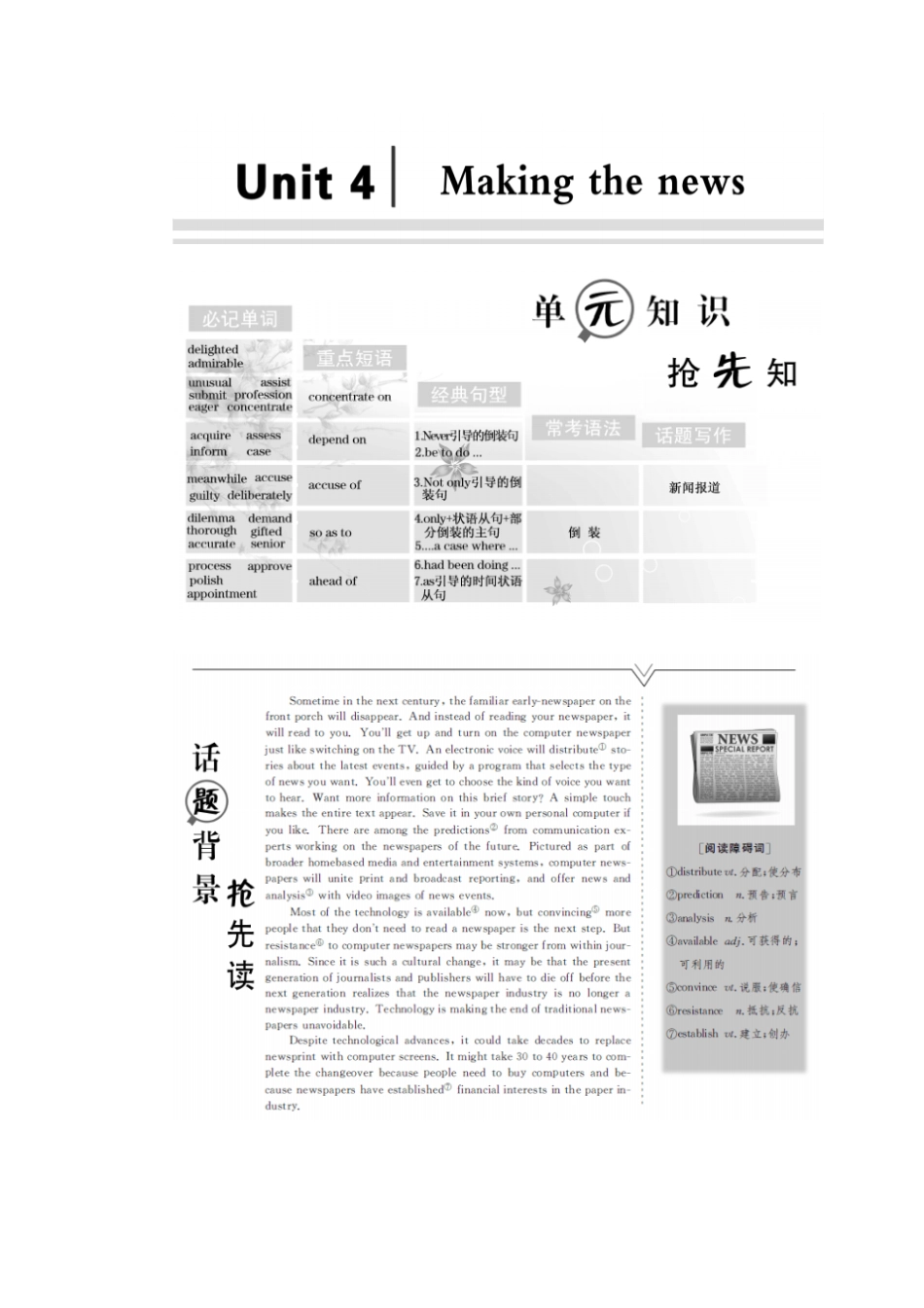 新课标创新人教英语必修五UnitSection_第1页