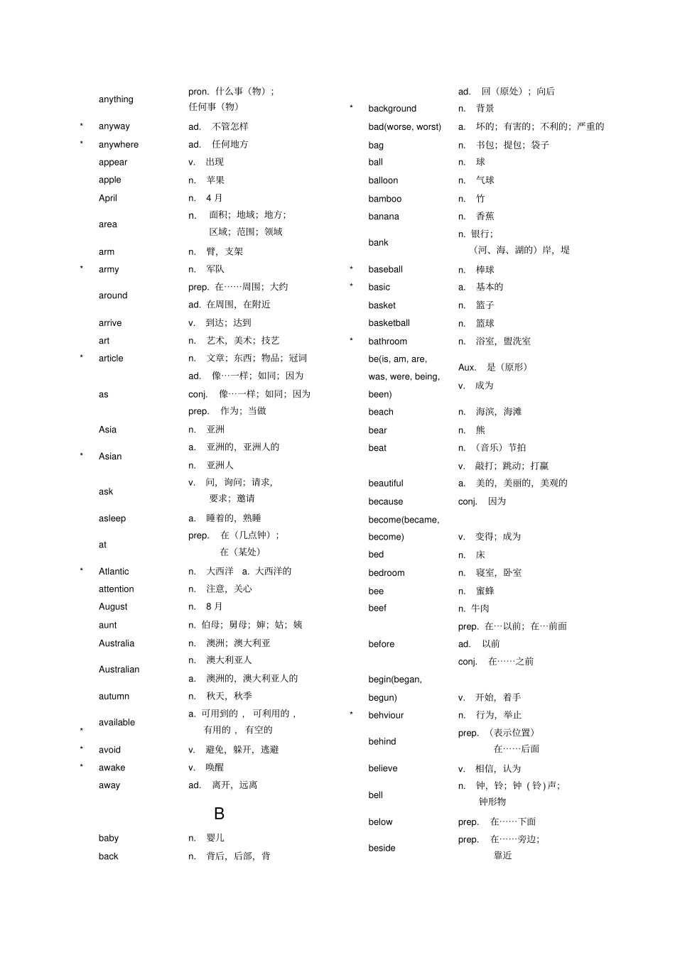 新课标初中英语词汇表汇总_第2页