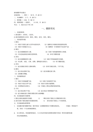 新闻摄影考试讲解