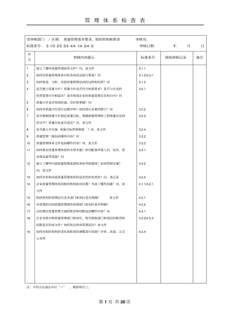 施工企业GB50430审核检查表1