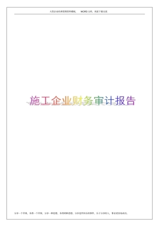 施工企业财务审计报告6p