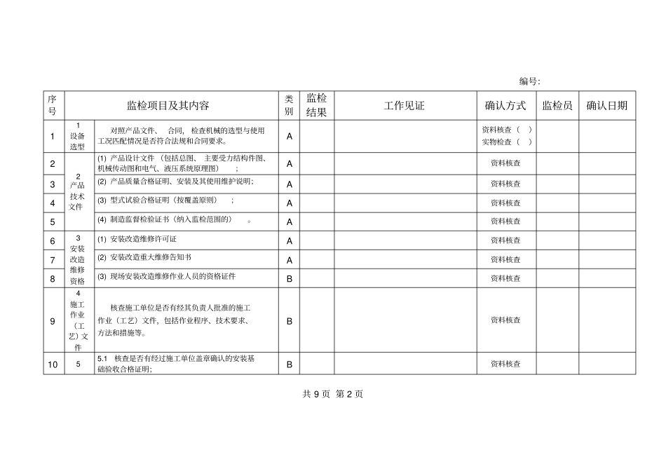 施工升降机安装改造重大维修监督检验项目表_第2页