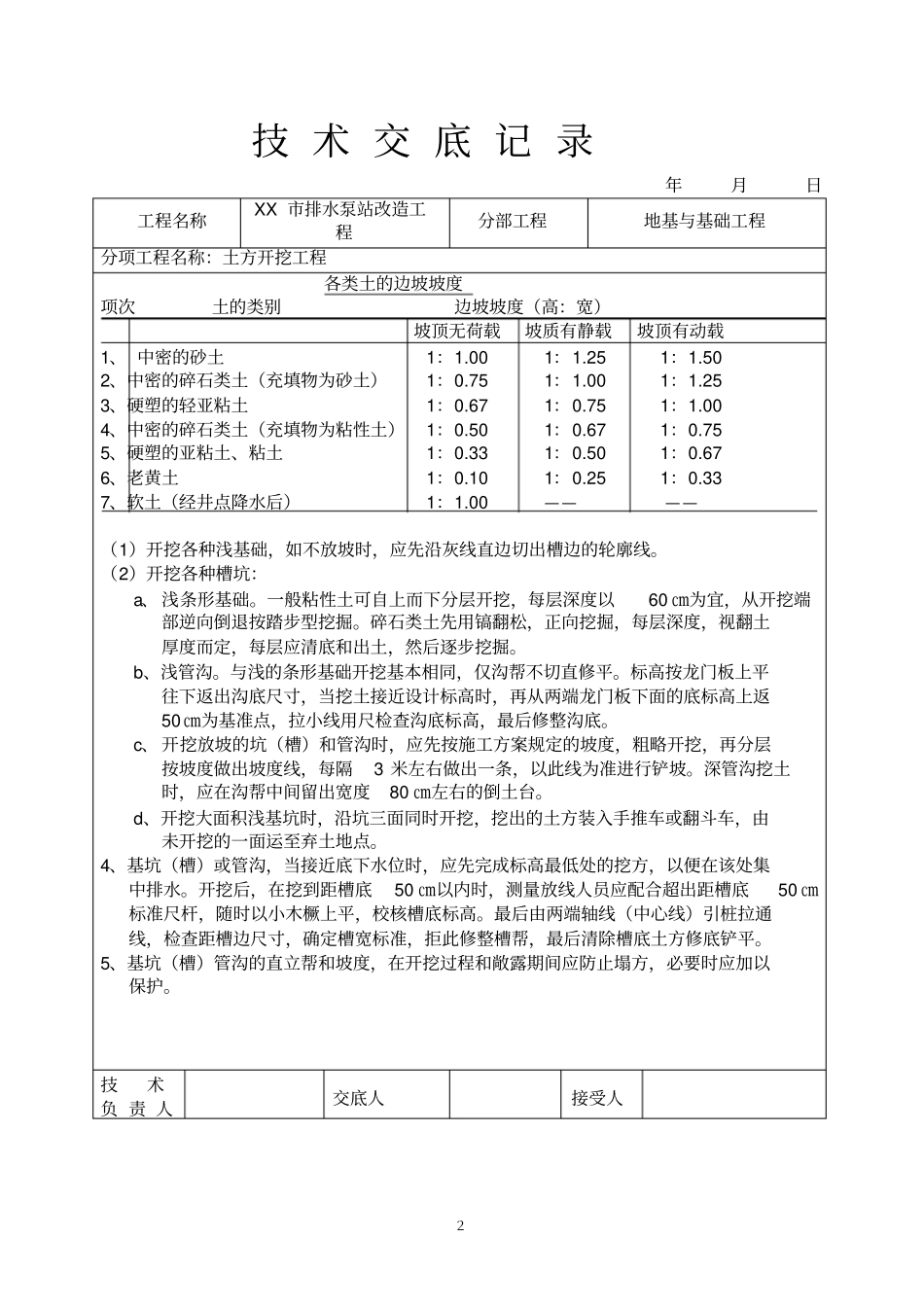 施工技术交底政泵站施工用_第2页