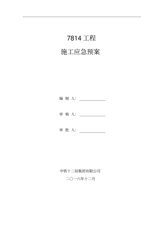 施工现场各项应急预案