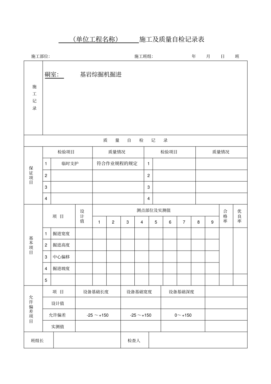 施工质量自检记录表_第3页