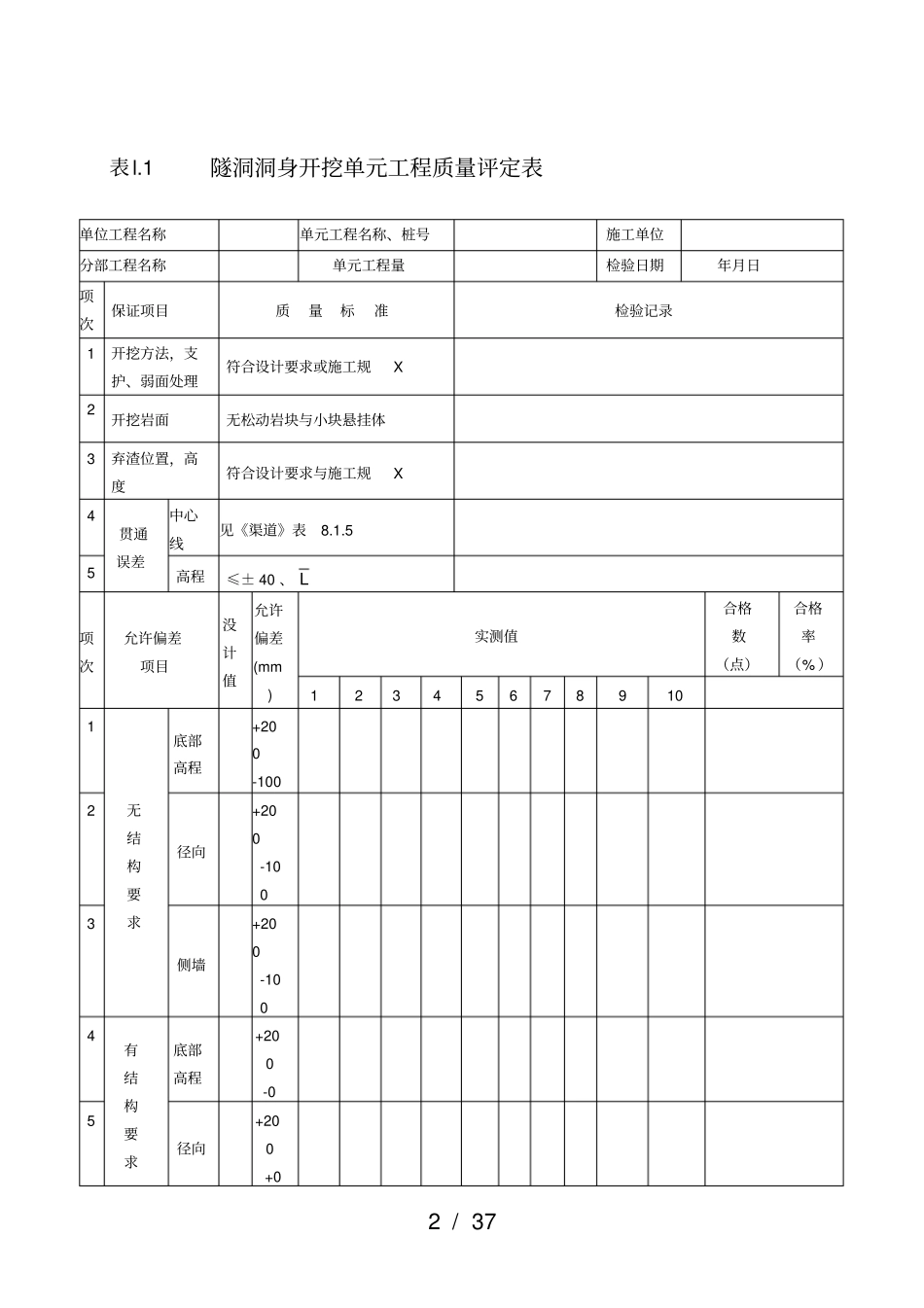 施工质量评定表_第2页