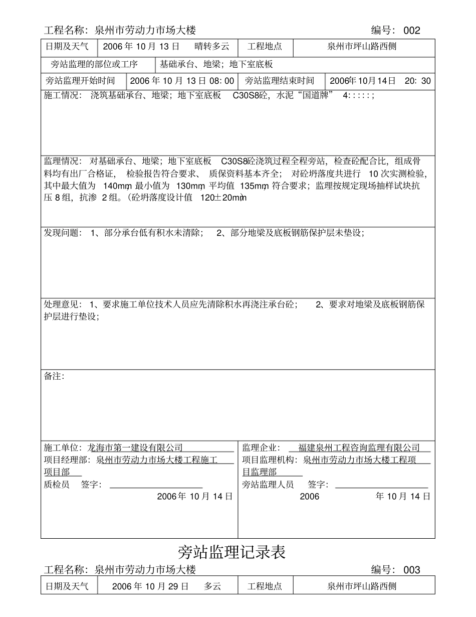 旁站监理记录表_第3页