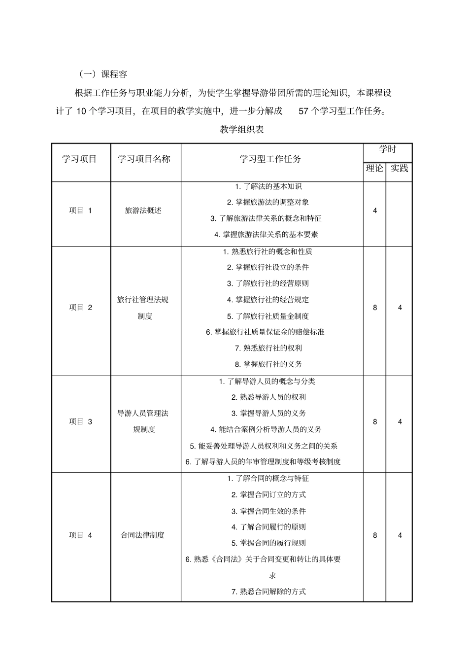 旅游政策和法规课程标准_第3页