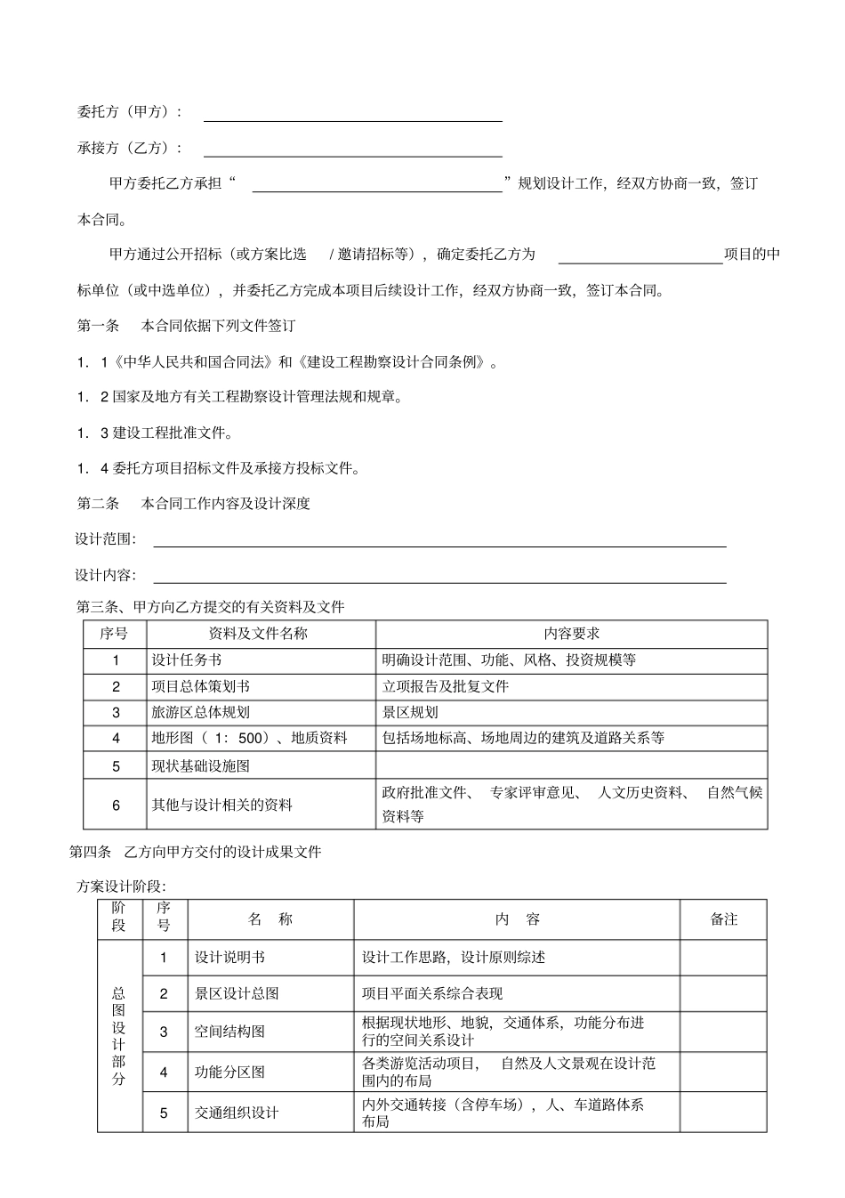 旅游景区设计合同_第2页