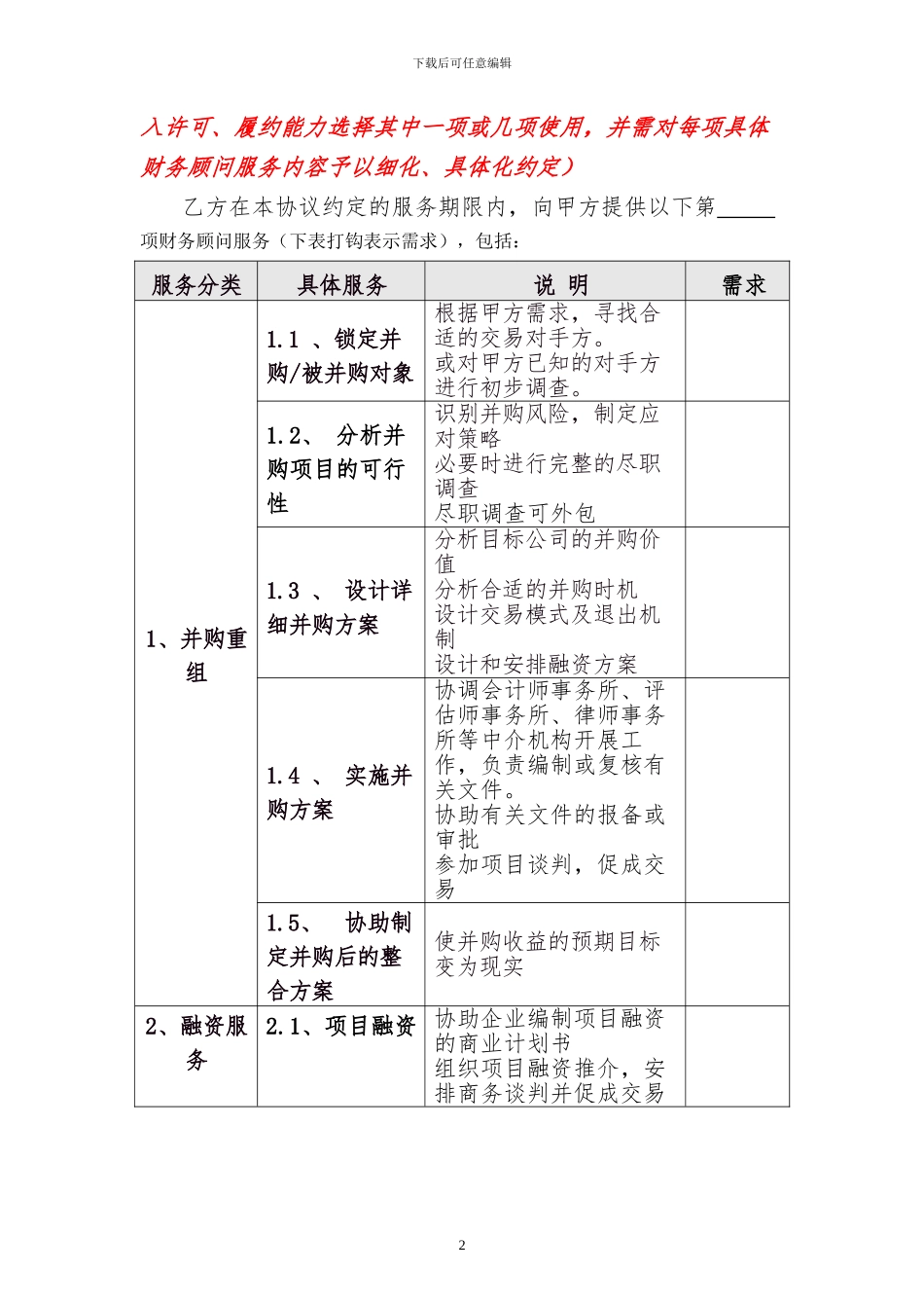 财务顾问协议(含IPO)_第2页