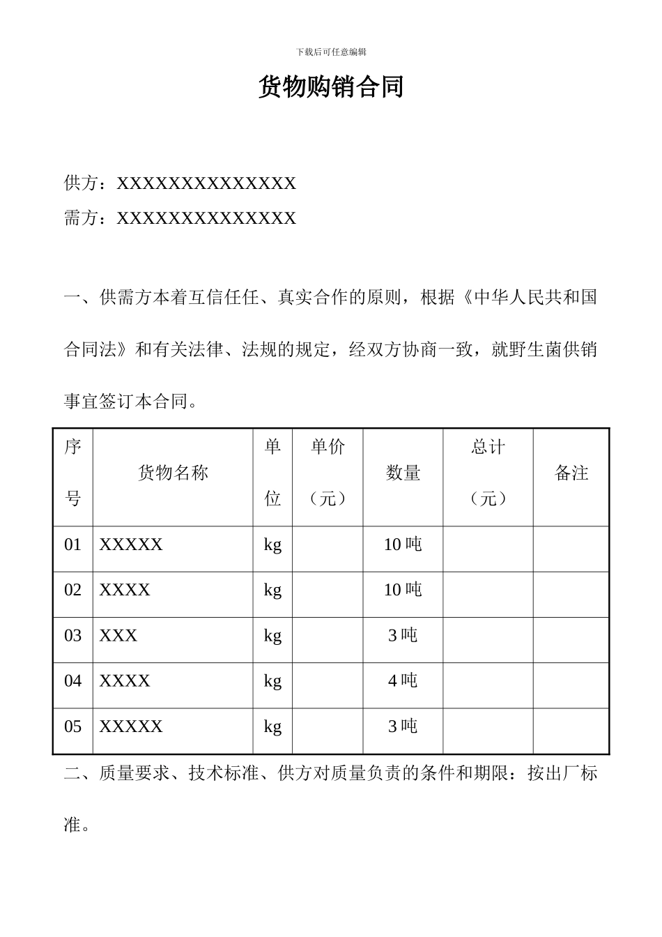 货物购销合同_第1页
