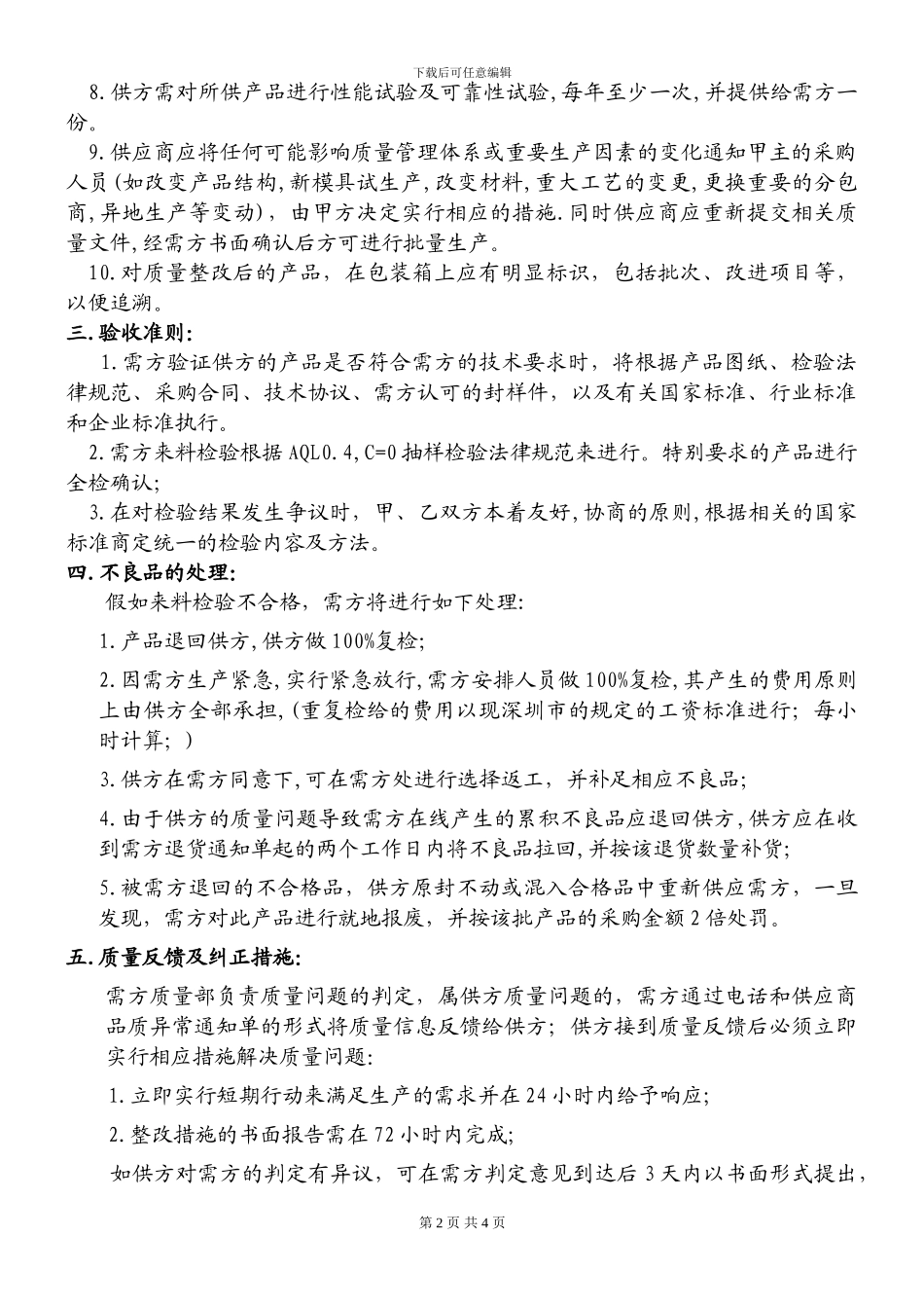 质量保证合作协议_第2页