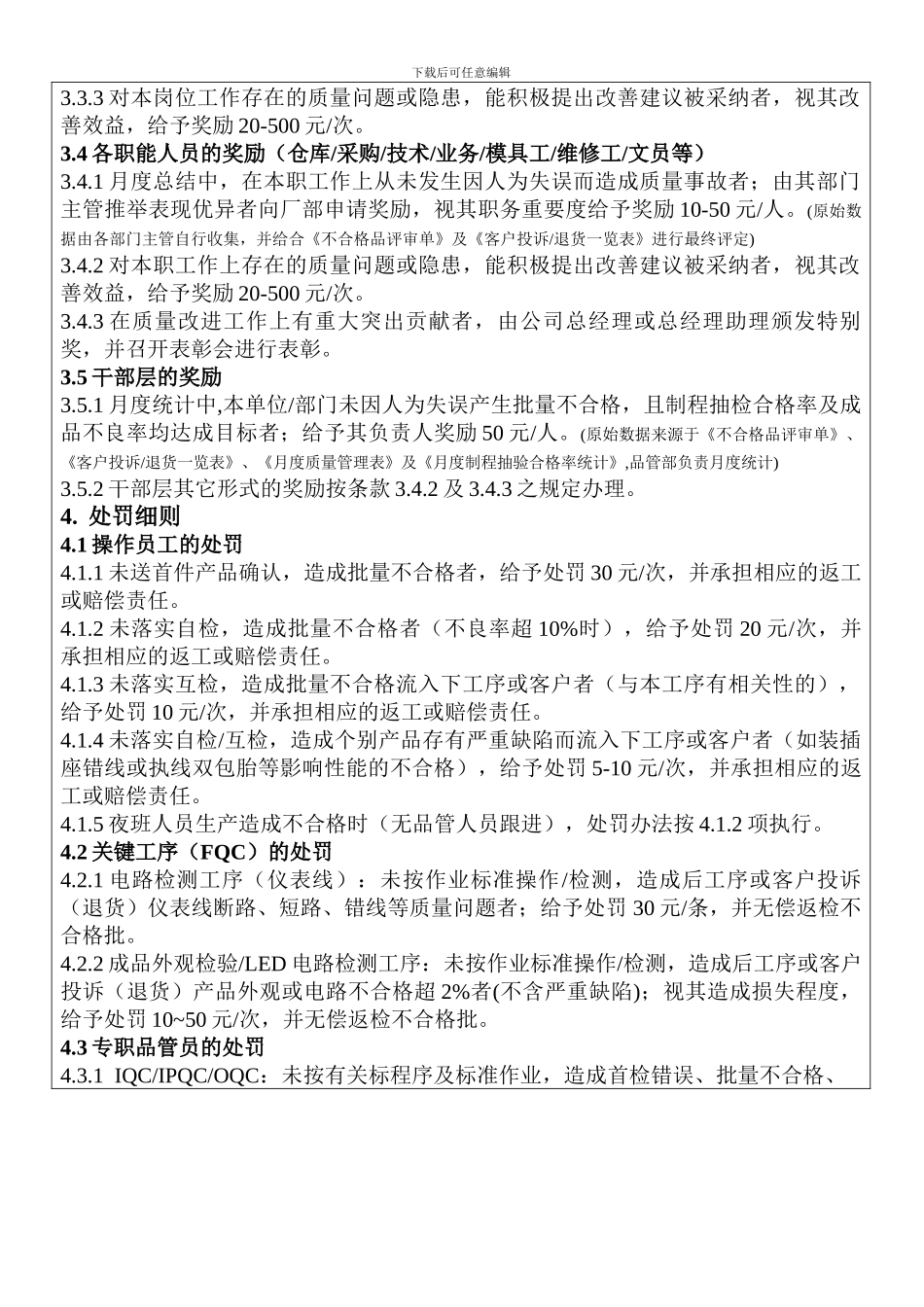 质量奖罚制度_第3页