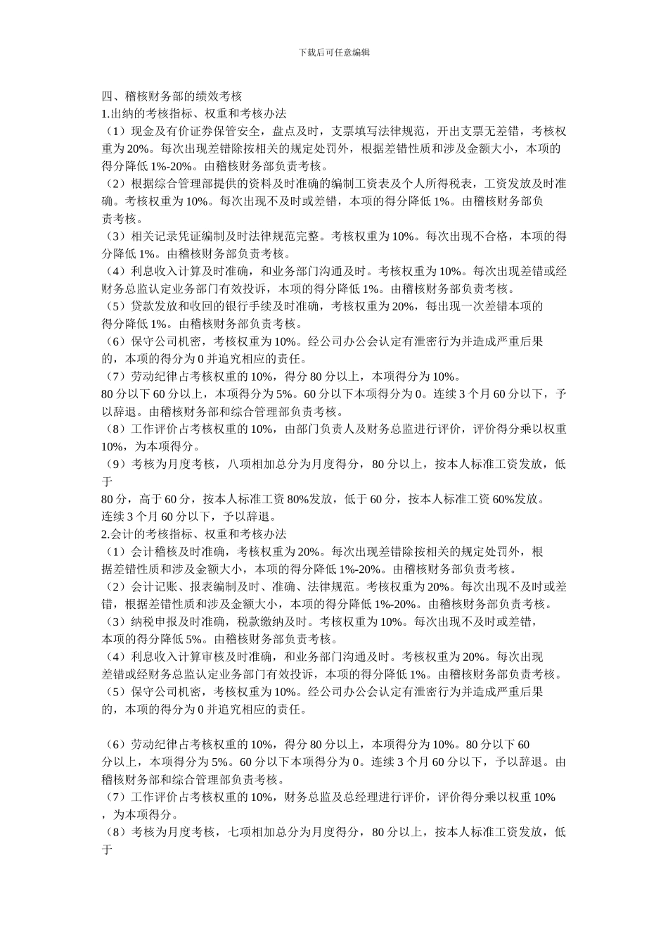 贷款公司考核办法_第3页