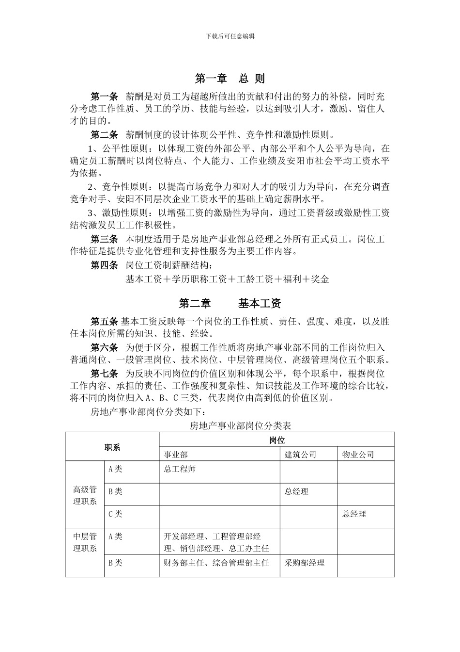 超越集团房地产事业部薪酬制度final_第3页