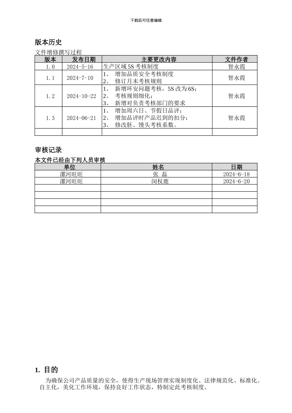 车间6S及品质安全考核制度._第2页