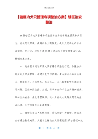 辖区治安整治(1)