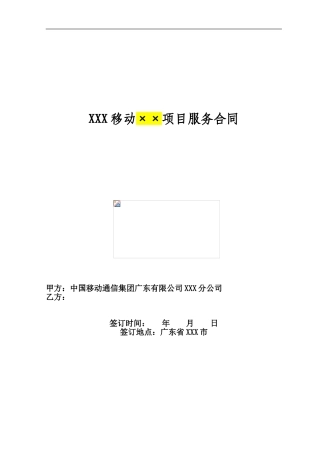 运营商技术服务合同模板