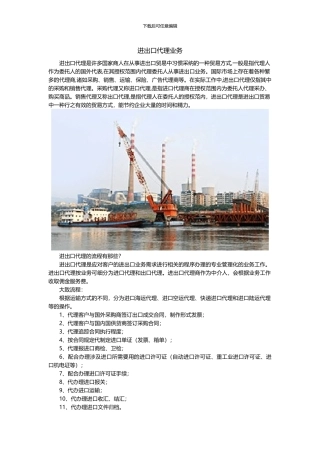 进出口代理业务