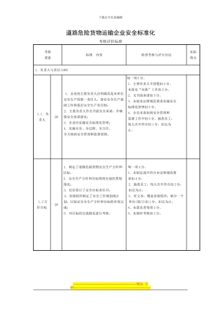 道路危险货物运输企业安全标准化