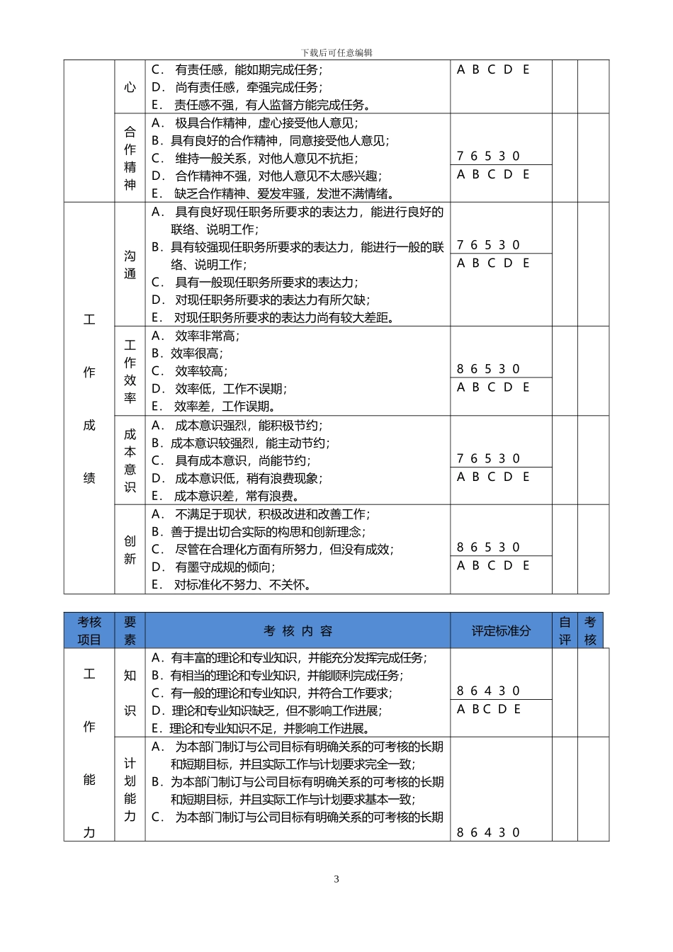 部门经理绩效考核表_第3页