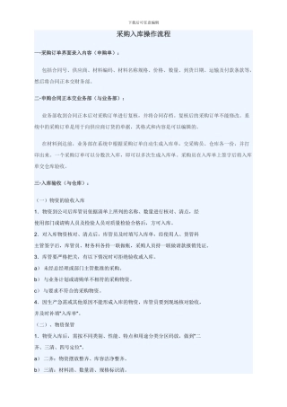 采购产品入库操作流程