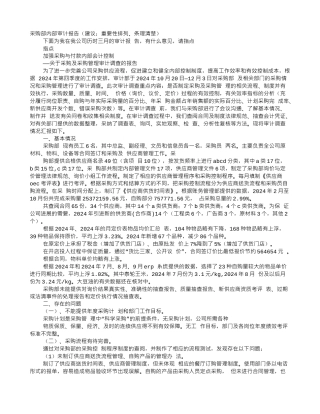 采购审计报告范文